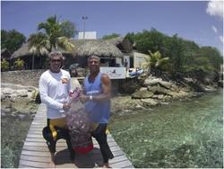 Lionfish project co-leaders Peter Hughes and Lad Akins