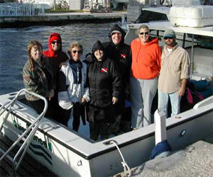 Members of REEF's Advanced Assessment Team before heading out for one of the winter surveys.